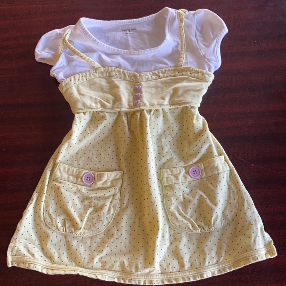 Yellow polka dot top